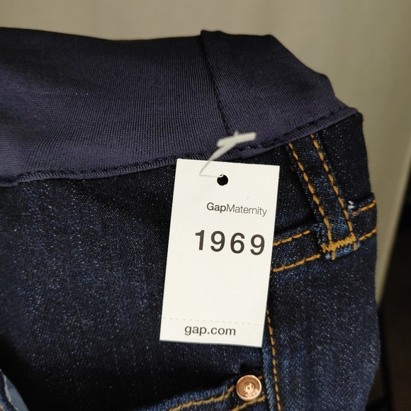 Gap Maternity Sexy Bootcut Denim Blue Jeans 32/14L - Picture 3 of 6